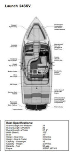 Skiers Choice 2005 Supra 24 SSV Launch w/o Tower Sunbrella Cadet Grey Mooring Boat Cover SC105396