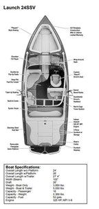 Skiers Choice 2008 Supra 24 SSV Launch w/o Tower Sunbrella Cadet Grey Mooring Boat Cover SC105396