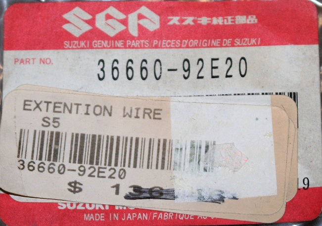 Suzuki Extension Wiring Harness 36660-92E20