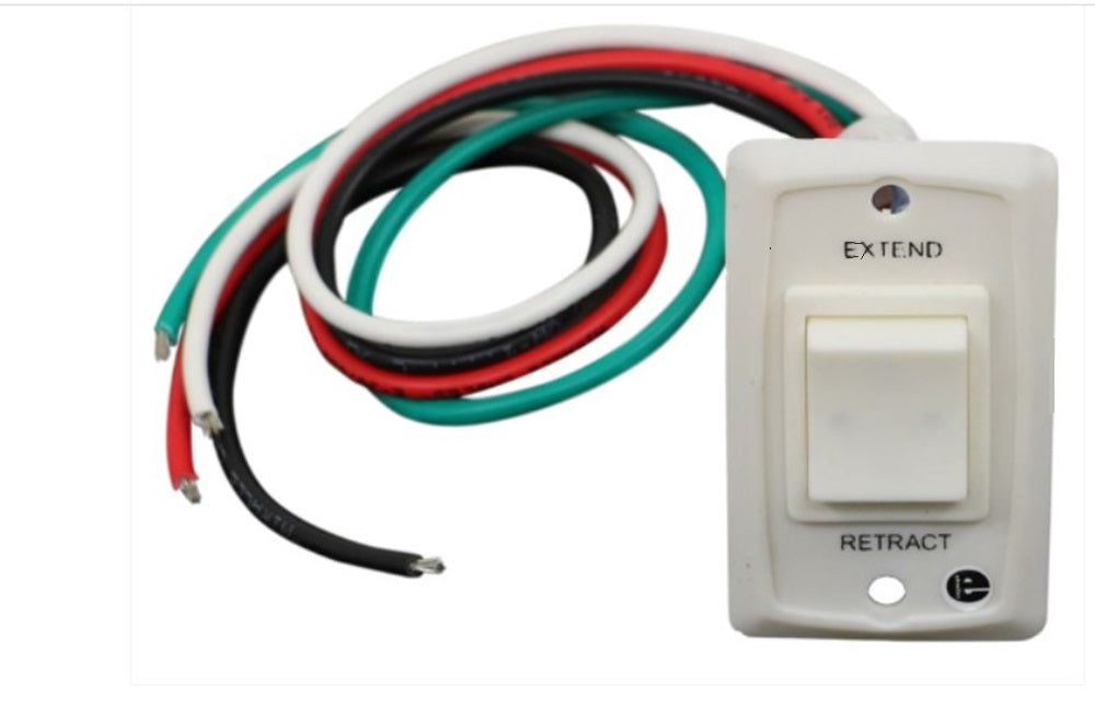 Lippert Electric Jack Plate White Rocker Power Switch w/ Harness LC144214