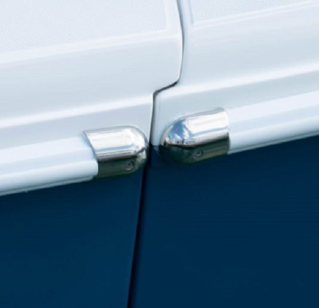 Orcas Marine 1 5/8" Polished Stainless Steel Rub Rail End Cap 9036210 (Set of 2)