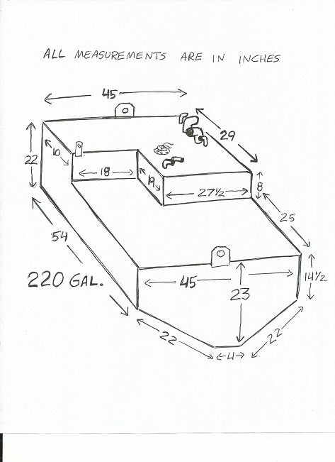 Century Boats 2900EXP 220 Gallon Fuel Tank 66058