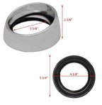 Veethree Instruments 5" Silver Eyebrow Gauge Bezel Kit 69270K