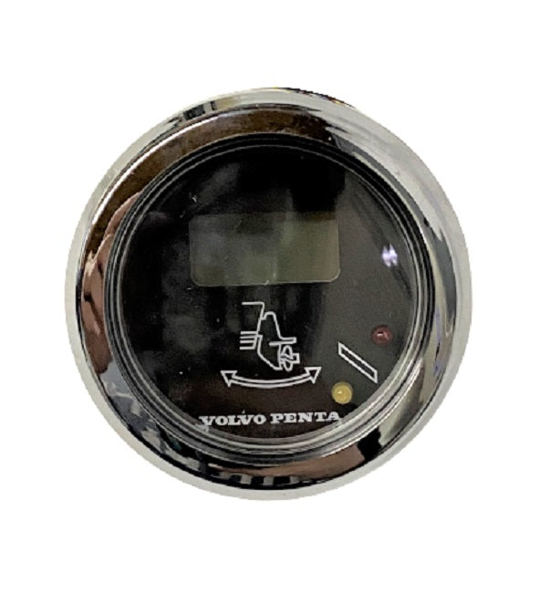 Volvo Penta EVC Black Digital Trim Gauge w/ Chrome Bezel 881648