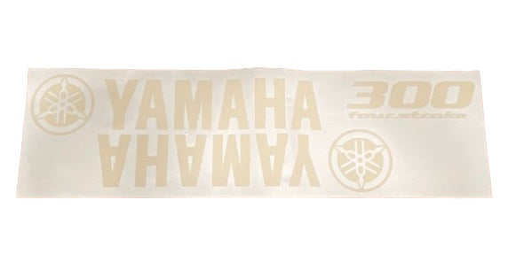 Yamaha Marine 300 Four Stroke Avery Beige Cowling Decal (3 pc.) Set