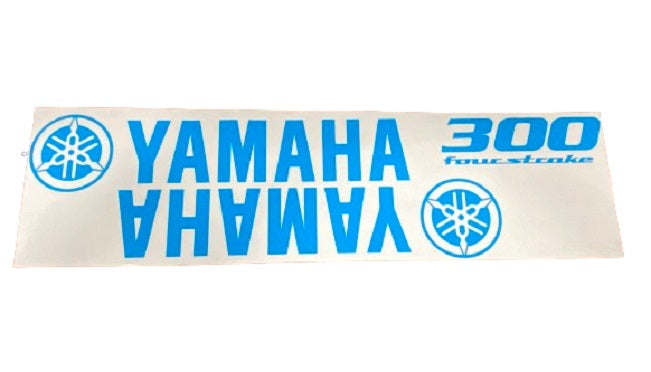 Yamaha Marine 300 Four Stroke Azure Blue Cowling Decal (3 pc.) Set