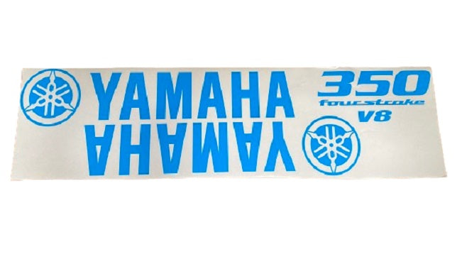 Yamaha Marine 350 Four Stroke Azure Blue Cowling Decal (3 pc.) Set