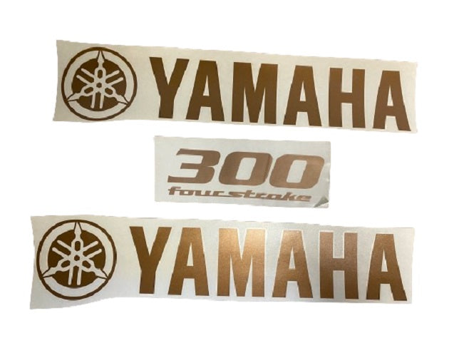 Yamaha Marine 300 Four Stroke Bronze Cowling Decal (3 pc.) Set