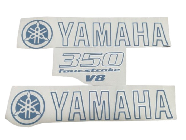 Yamaha Marine 350 Four Stroke V8 Rascal Blue Cowling Decal (3 pc.) Set