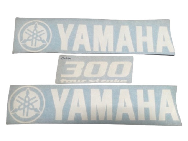 Yamaha Marine 300 Four Stroke White Cowling Decal (3 pc.) Set