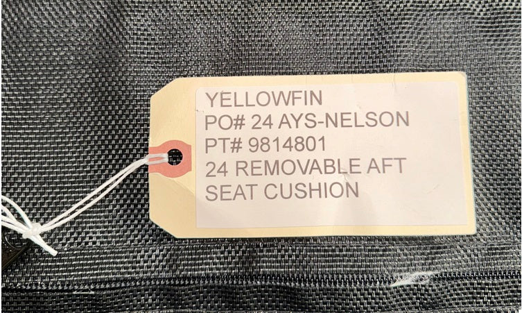 Yellowfin Yachts 24 CE Removable Aft Seat Cushion 9814801