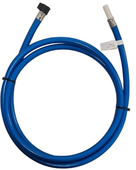 blue uniflex hose with a stem and female ending