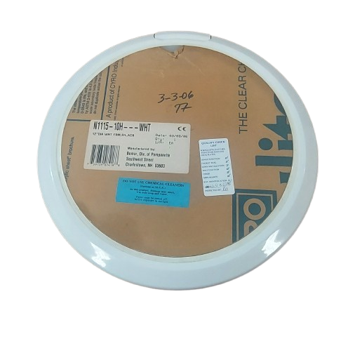 Bomar 12"  Translucent White " P-Style" Round Hatch N1115-10H-WHT