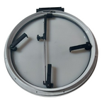 Bomar 20" Translucent White w/ Black Trim "A-Style" Aluminum Round Hatch N1139-10AX-WHT