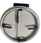 Bomar 20"  Opaque White w/ Black Trim "A-Style" Aluminum Round Hatch