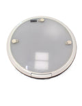 Bomar 20" Translucent White "P-Style" Aluminum Round Hatch With Exterior Latch Levers / Aluminum Mounting Ring