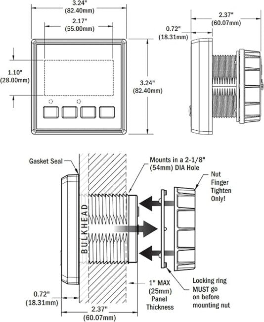 Blue Sea Systems M2 1850 Vessel Systems Monitor 1850B-BSS