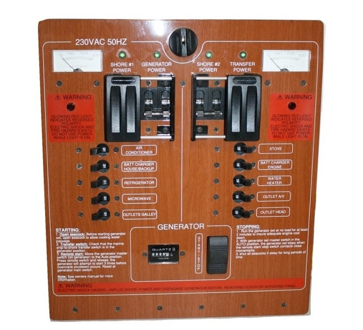 Century Boats 3200 Cherry Wood European Generator Control & Breaker Panel 56200916
