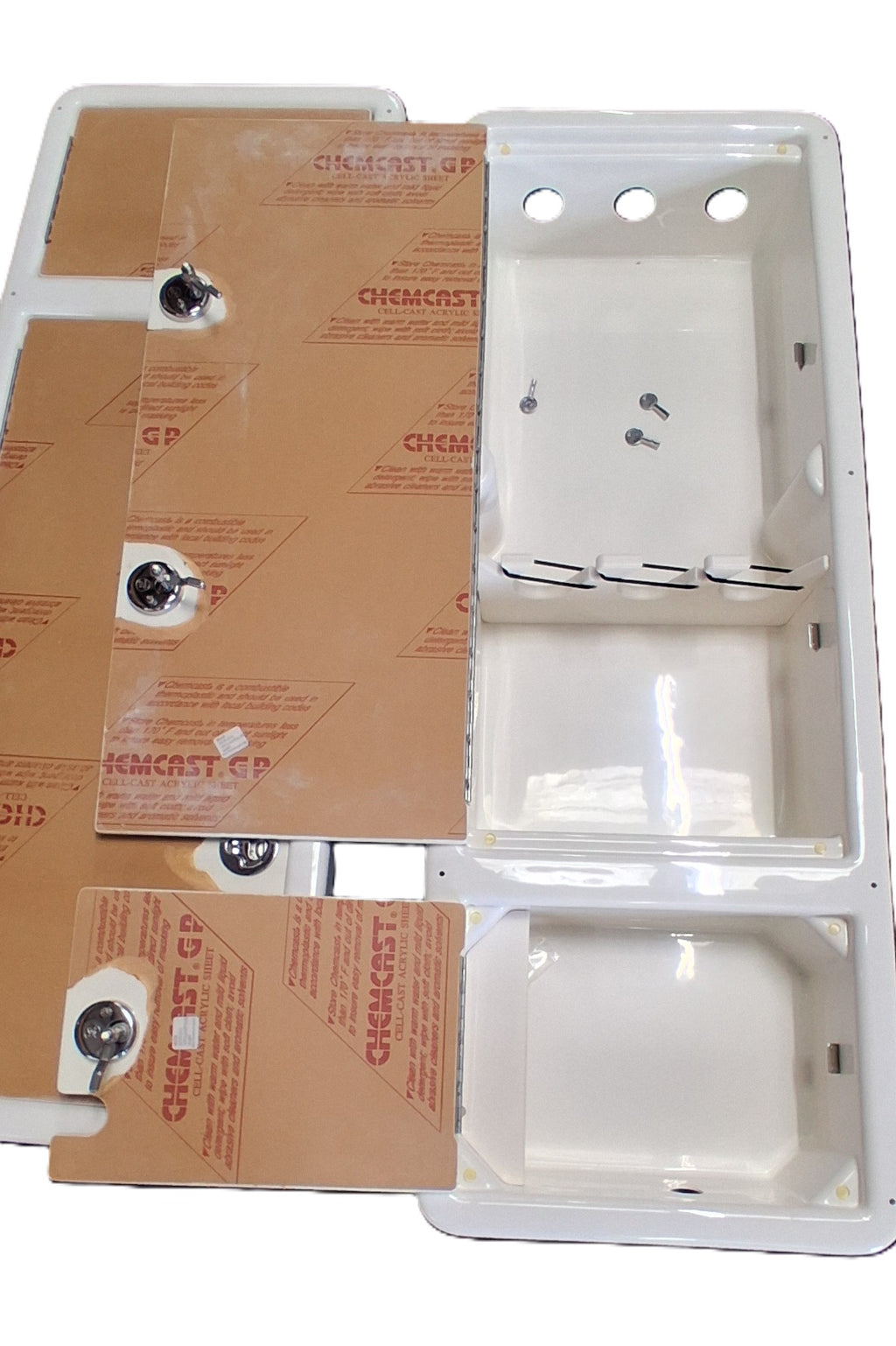 Century Boats 54" Locking Gunwale Rod Holder and Storage Box Pair Port 54100436 Starboard 54100437