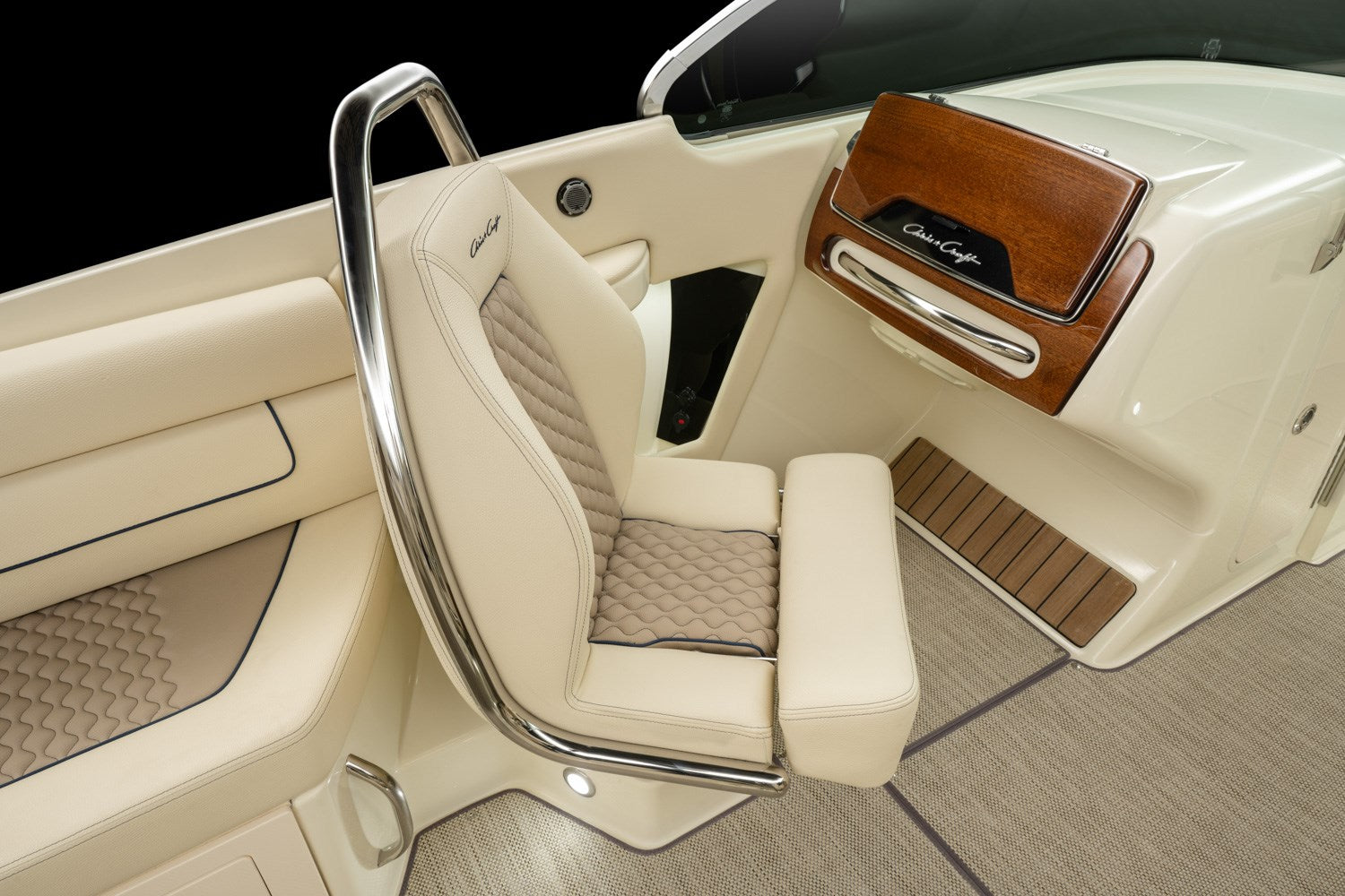 Chris-Craft 25 Launch GT Glove Box Mahogany Accent Panel 018-3079