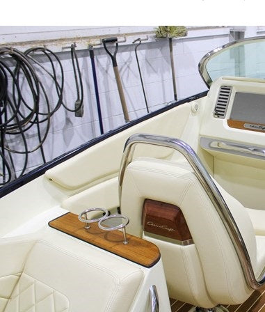 Chris Craft 30 Corsair Port & Starboard Teak Drink Holder Mounting Boards (1 Set) 016-9563