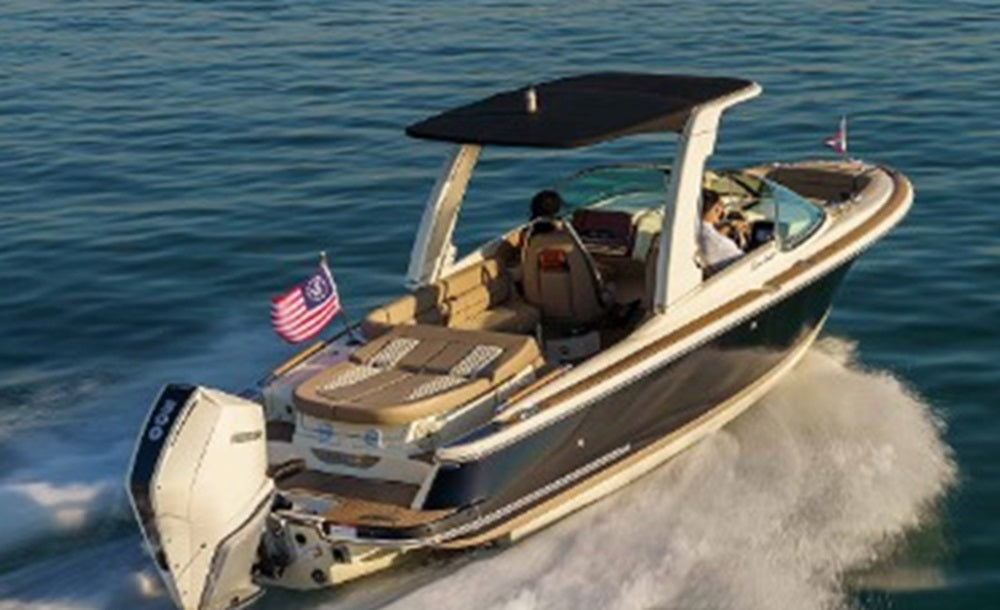 Chris Craft 25/28 GT Launch Captain Navy Power Top Canvas Only 127784S46