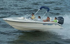 Key West Boats 186 DC Sunbrella Jet Black Tweed Cockpit Cover 2732C