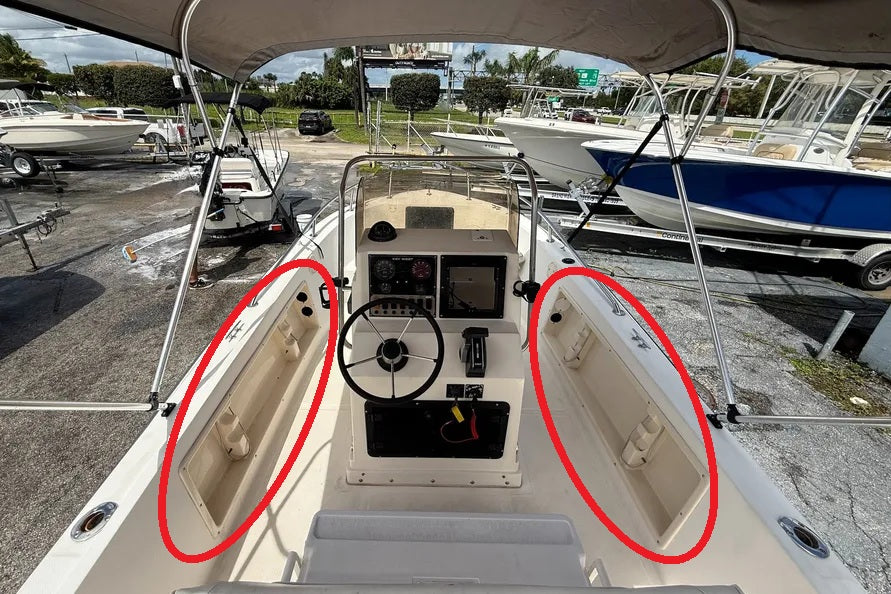 Key West Boats 186 / 1900 2 Rod Gunwale Rod Holder Box Pair