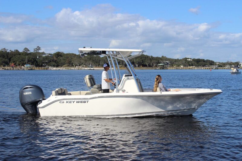 Key West Boats 219 FS CC w/ T-Top Silver Grey Mooring Cover KW1085 2746MT