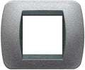 Bticino 2 Module Living International Titanium Graphite Plate L4802GFT
