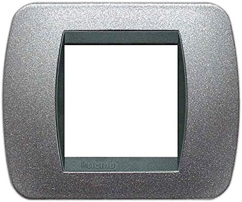 Bticino 2 Module Living International Titanium Graphite Plate L4802GFT
