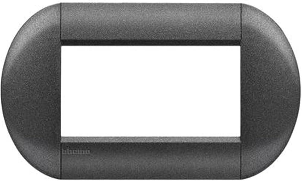 Bticino 4 Module Living Light Round Graphite Plate LNB4804GF