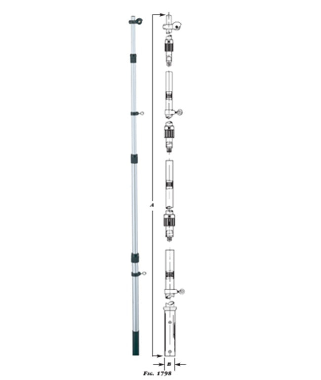 Perko Heavy Duty Aluminum 15' Outrigger Poles (Pair) 1798-015