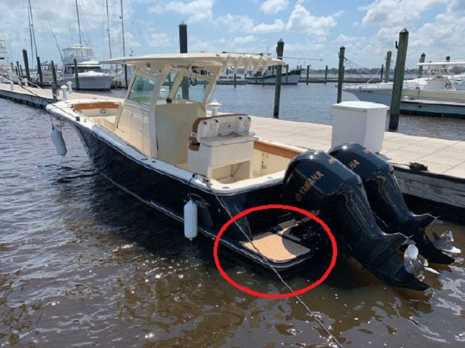 Scout Boats 300 LXF Teak Port Side Back Swim Platform DH1215