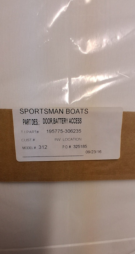 Sportsman Boats Open 312 Battery Door Access Hatch 195775-306235