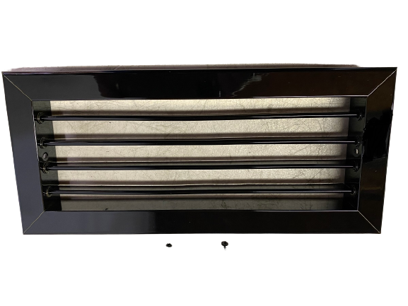 Dometic Black Aluminum 10" X 4" Fixed Louvered Vent 332809/217000746