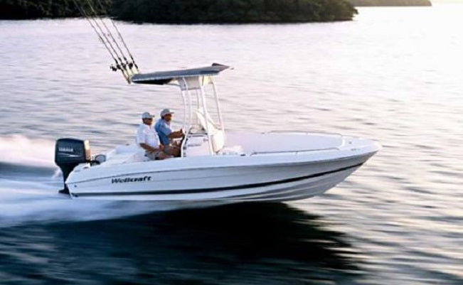 Wellcraft Boats 212 CC Fisherman Sunbrella Charcoal Tweed T-Top Canvas