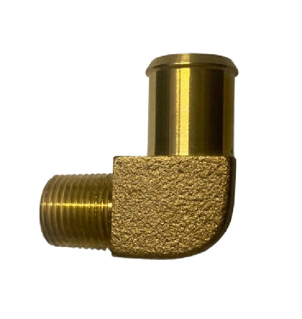 Westerbeke 3/8" NPT X 3/4" Hose Barbed Brass Elbow Fitting 042258