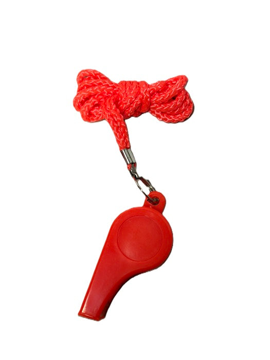 Orange Emergency Safety Whistle with Lanyard