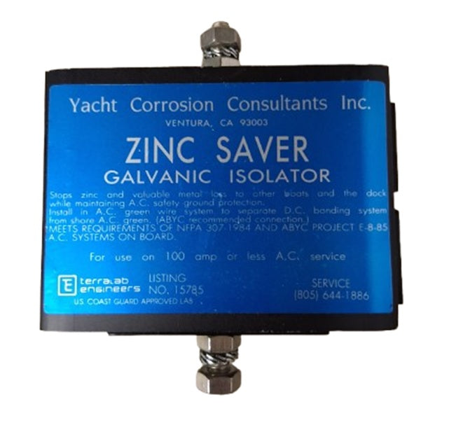 Yacht Corrosion Consultants Zinc Saver Galvanic Isolator 15785 z108
